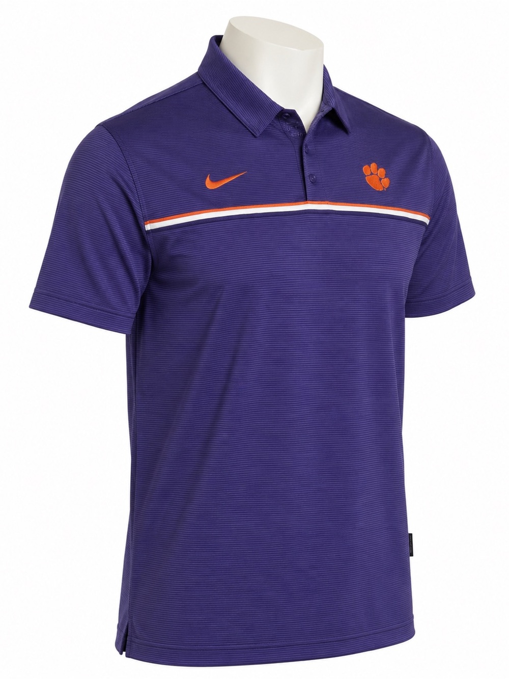 Men's Clemson Tigers Nike On Field Dri-FIT Polo Shirt Size XL Purple Orange